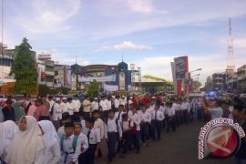 Ribuan Pelajar Padangsidimpuan Ramaikan Pawai Tahun Baru Islam