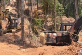 Dua Unit Eskavator Diamankan Dari Bekas Karhutla Di Rohil