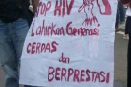 Mahasiswa Purwokerto Kampanye Bahaya HIV/AIDS