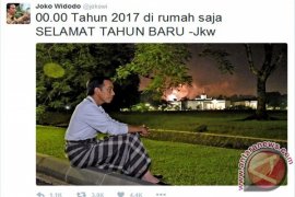 Presiden Jokowi Rayakan Tahun Baru di Rumah Saja