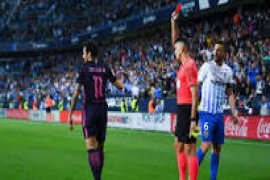   Neymar dikartu merah saat Barca kalah dari Malaga