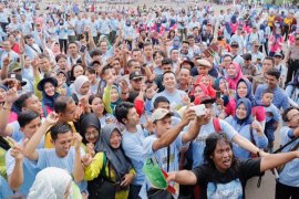 Senam Germas Lampung Meraih Rekor MURI Peserta Sosialisasi Terbanyak