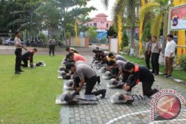 Polres HSU Gelar Apel Kesiapan Penanggulangan Karhutla
