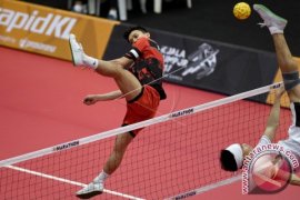 Sepak Takraw SEAG Indonesia Mengalahkan Malaysia Tipis