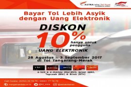Pengelola Tangerang-Merak Berikan Diskon Pemegang E-Toll Card