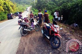 Truk Trailer Masuk Jurang