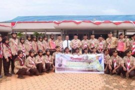 Bupati Inhil Lepas Kontingen Kwarcab Ikuti Raimuna Nasional 2017