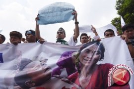 Ribuan Polisi Amankan Demo di Kedubes Myanmar