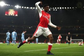 Gelandang Arsenal Iwobi yakin bugar saat Arsenal lawan Atletico