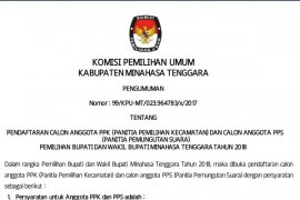 PENGUMUMAN PENDAFTARAN CALON ANGGOTA PPK (PANITIA PEMILIHAN KECAMATAN) DAN CALON ANGGOTA PPS (PANITIA PEMUNGUTAN SUARA) PEMILIHAN BUPATI DAN WAKIL BUPATI MINAHA Page 1 Small