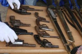 Ribuan Senpi Rakitan Hasil Sitaan Polda Riau Dimusnahkan