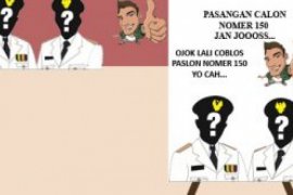 Alat Peraga Pasangan Cabup Tulungagung Belum Diturunkan