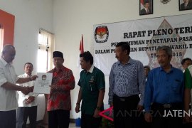 Resmi ditetapkan, tiga pasangan calon bertarung di Pilkada Temanggung