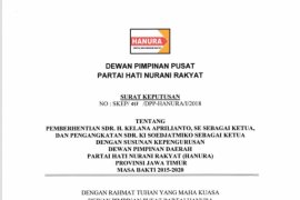 Ki Soedjatmiko Ditunjuk Pimpin Hanura Jatim versi Munaslub