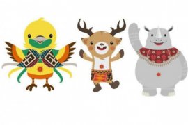Maskot Asian Games hadir di Bandara Jambi