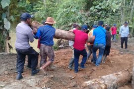 Jalan Peramasan-Muara Uri Kotabaru Kembali Bisa Dilewati