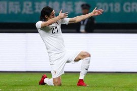 Gol Cavani bawa Uruguay juarai Piala China