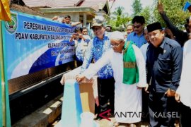 Jaringan PDAM Rambah Desa Sumber Rezeki