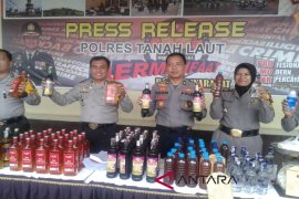 Polres Tala amankan berbagai merk minuman keras