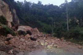 Jalan lintas Provinsi Riau-Sumbar nyaris lumpuh akibat longsor di Kampar