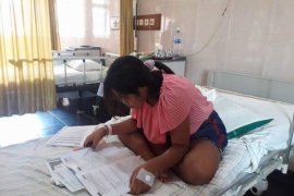 Seorang siswa Buleleng laksanakan UN di rumah sakit