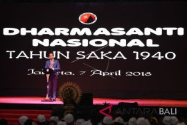 Presiden Hadiri Dharma Santi Nasional (Foto)