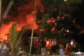 Rumah janda tua terbakar