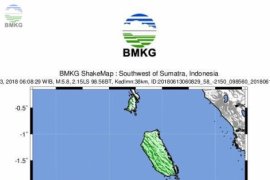 Enam Gempa Susulan Terjadi di Mentawai