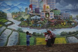 Mural kampanye air bersih