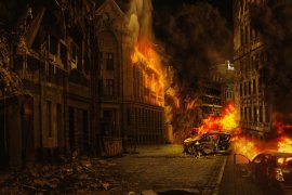 "Seperti kiamat" pusat perkotaan dihujani peluru kendali