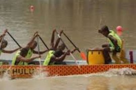 Ribuan Masyarakat Antusias Saksikan Pacu Sampan Tradisional di Inhu