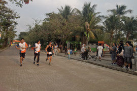 Sandiaga ikuti lari Ancol Aquathlon