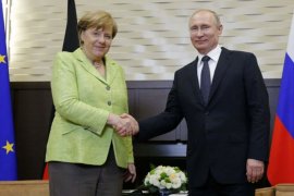 Putin undang kanselir Jerman Merkel ke Rusia untuk bicarakan krisis Timur Tengah