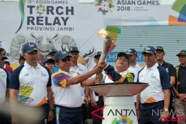 Kirab Obor Asian Games 2018 Di Jambi