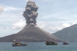 Anak Krakatau volcano erupts 18 times triggering fear of tsunami