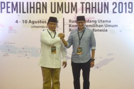 Pendaftaran pasangan Prabowo-Sandiaga dihadiri putra-putri mantan presiden