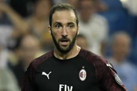 Gol semata wayang Higuain antar Milan kalahkan Dudelange