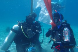 Mahasiswa Unibraw gelar Sumpah Pemuda bawah laut Pulau Moyo