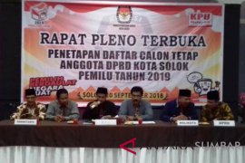 KPU Solok tetapkan 269 DCT pemilihan legislatif 2019