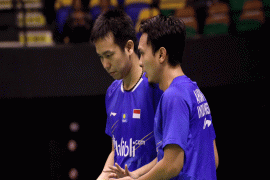 Hendra/Ahsan ditundukkan ganda Chinese Taipei di Guangzhou