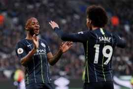 Manchester City bantai West Ham 4-0