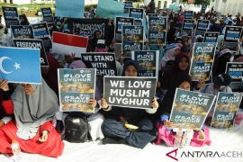 Aksi solidaritas untuk muslim Uyghur
