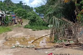 Emak-Emak Kelurahan Sepan Penajam Ttutup Jalan Nasional