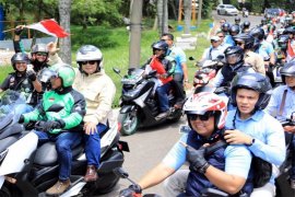Prabowo hadiri kopdar Ojol di Sirkuit Sentul