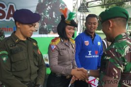 Lasqi Sultra juara umum lagu Mars Babinsa