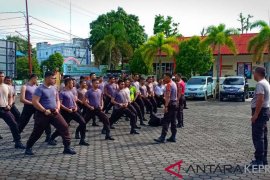 Polres Tanjungpinang gelar latihan Dalmas hadapi Pemilu