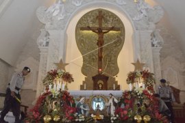 Jibom Polda Bali sterilisiasi puluhan gereja di Denpasar