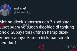 Polri kejar penyandang dana pembuatan hoaks kontainer kertas suara