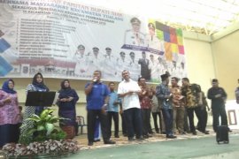 Bupati Siak pamitan pada masyarakat, Ini titipan Camat Tualang