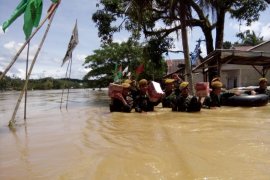 Kodim Mempawah koordinir penanganan satgas banjir di Landak